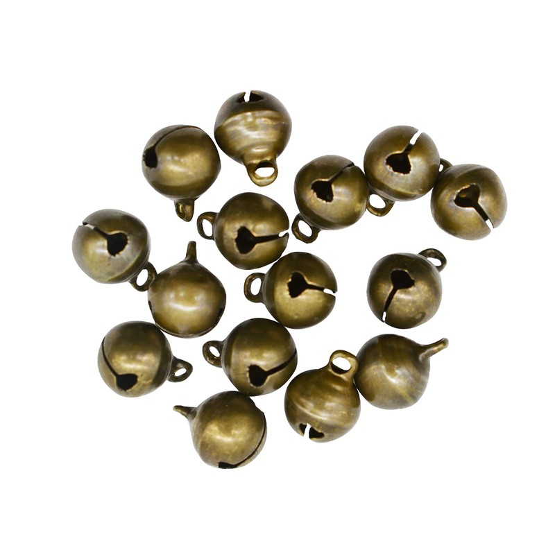 Maydahui 100 PCS Small Jingle Bell 1/2 inches Vintage Bronze