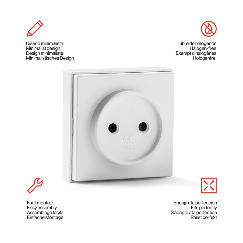 FAMATEL Socket without TTL I Surface-Mounted I 65 x 65