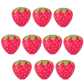 YONIK Paper Lanterns, Strawberry, Paper Lanterns, Birthday, Decoration, Lanterns, Strawberries, Paper Lanterns, Obon Festivals, Christmas, Event Decoration, 3.9 inches (10 Pieces, 20 cm)
