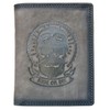 Grey Wallet Genuine Leather Ride or Die with RFID (Data