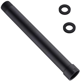 Black Shower Arm Extender, 8 Inch Shower Arm Extension by BSTIIU, NPT 1/2 Inch Male to Female, Straight Shower Arm in Matte Black
