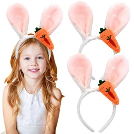 BFSYRR Easter Bunny Ears,Bunny Costume Kids,2 Pcs Easter Bunny Headband Adult Cosplay Prop Hair Accessories Party Gifts,for Boys and Girls Aldults Bunny Costume Accessories