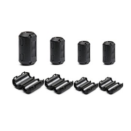 ALLVD Ferrite Core, Inner Diameter: Φ3.5mm, Φ5mm, Φ7mm, Φ9mm, Set of 8, Circular Shielding Jammer, Ring Filter Shield, Noise Removal, Power Wire, Anti-Jammer Ring, High Frequency, Demagnetizing Ring