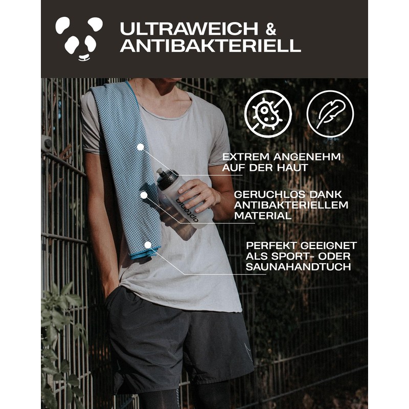 PRIME ART WOOD Bamboo Travel Towel 100 x 50 cm