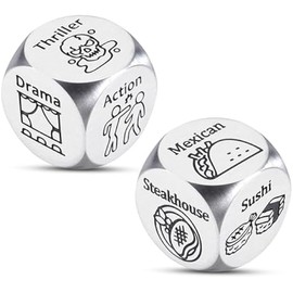 Anniversary Wedding Gifts for Her Him, Date Night Gifts Food Dice, Naughty Gifts, Date Night Dice Game for Adults, Movie Night Supplies, Funny Gag Couple Gifts, Bf Gifts, 11th Anniversary Steel Gifts