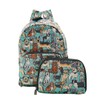 ECO CHIC Lightweight Foldable Water Resistant Mini Backpack Folds Into