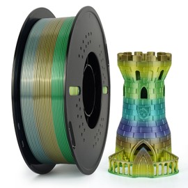 Kingroon Silk PLA 3D Printer Filament, Dimensional Accuracy +/- 0.03 mm, 1 kg Spool(2.2lbs), PLA Shiny Filament 1.75 mm (Forest)