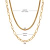 AILPIWE 18K Gold Plated Layered Necklaces for Women, Dainty Paperclip