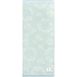 Hayashi FO202901 Face Towel, Approx. 13.4 x 31.5 inches (34 x 80 cm), Imabari Towel, Flower Waltz, Blue