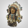 Lipco Polyresin Native American Chief Bust Figurine, 6.5-inch Height, Tabletop