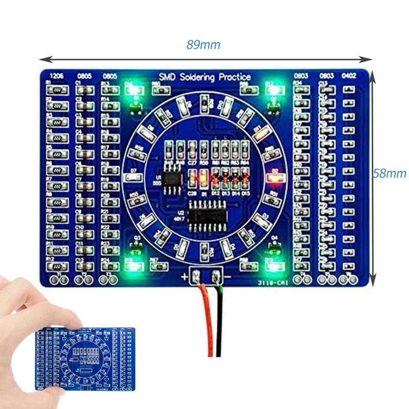 GERUI LED SMD NE555 Soldering Practice Board DIY Kit 3-12V