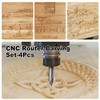 Engraving CNC Wood Carving Router Bit 1/4 Shank 15°/20°/60°/90° Engraving
