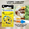 Premium Batteries Size 10 1.45V Hearing Aid Battery Yellow Tab