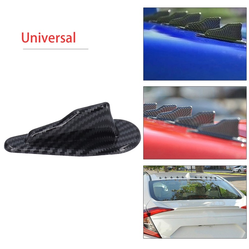 10PCS Shark Fin Kit Spoiler Wing Set with Carbon Fiber