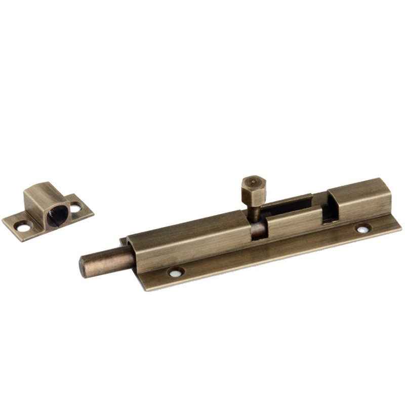 Boxonly Door Bolt 2 Inch Antique Pure Copper Bolts Barrel