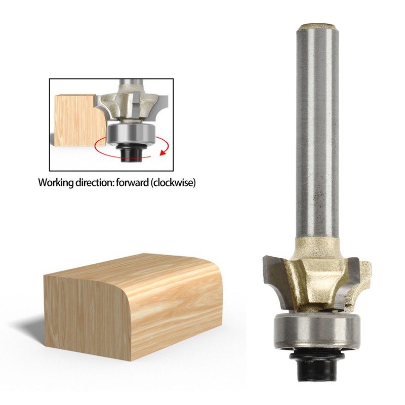 Round Over Router Bit Roundover Edge Forming Woodworking Cutter Tool