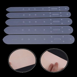 HilBeliFU 5Pcs Belt Templates Set, Translucent Belt Punching Template, PVC Belt Holes Templates Suitable for Making Belts in 25/30/35/38/40mm Width Size