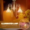Toyvian Mini Chandelier for Dollhouse: 1/12 Scale Dollhouse Ceiling Light