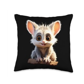 Galago Bush Baby Galagos Nagapies Monkey Ape Cute Galago Throw Pillow
