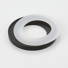 ROLYA Solid Metal Glass Vessel Sink Mounting Ring Matte Black