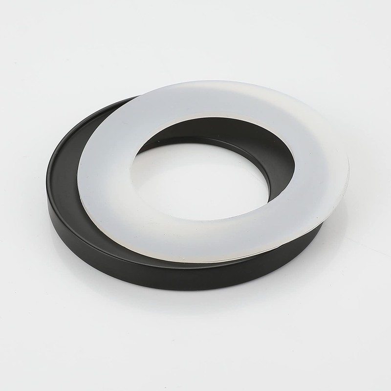 ROLYA Solid Metal Glass Vessel Sink Mounting Ring Matte Black