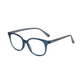 Calabria L 15576 Blue Light Filter Reading Glasses +1.25 Crystal White Womens Designer Trendy Chic Readers Modern Eyeglasses