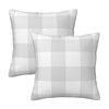Mondiafy Pack of 2 Cozy Plush light Gray Throw Pillow