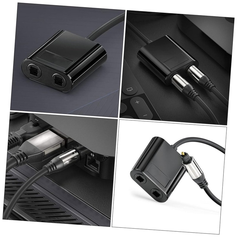 LALAFINA Optical Audio Splitter Durable Fiber Optical Splitter for Easy