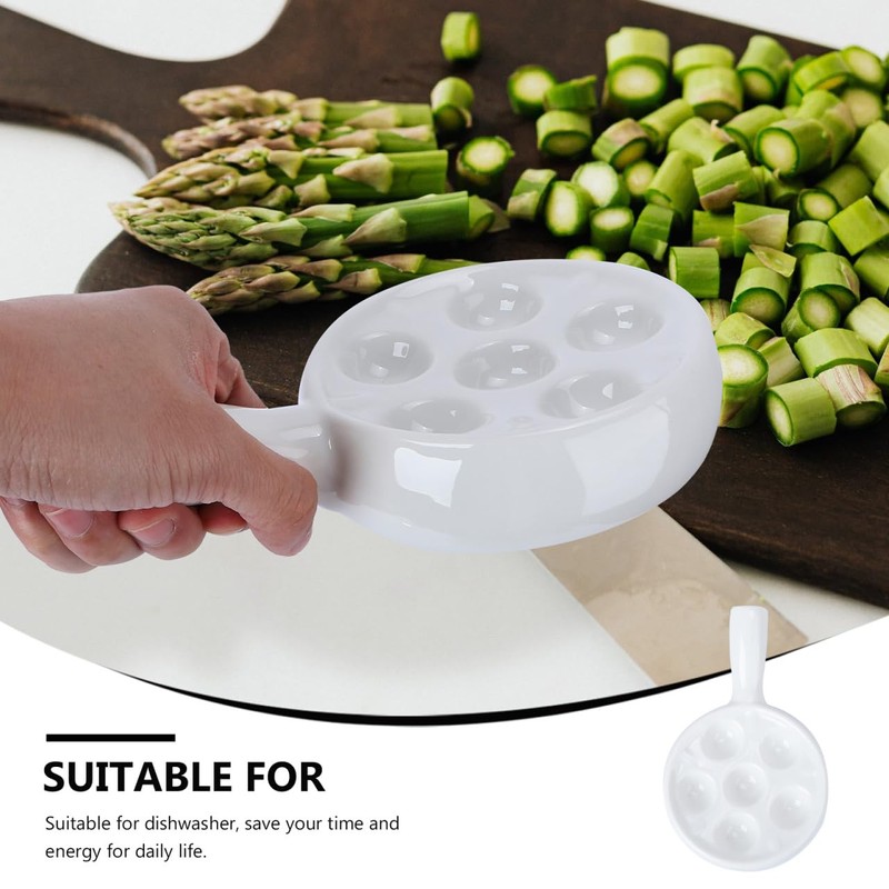 Snail Pan with Ergonomic Handles, 6 Holes, Ceramic Baking Mould