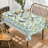 Artoid Mode Blue Lemon Iris Summer Table Cloth, Rectangular 140x220