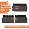 GCGOODS Fireplace Tray with Handles, Expandable Ember Holder Fireplace Pan