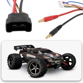 Be In Your Mind 1x RC Car Lipo Battery Connector Cable Adapter 4S Hard-Case Battery Harness Connector with JST-XH Balance Plug Compatible with T-raxxas TRX 1/8 RC Car