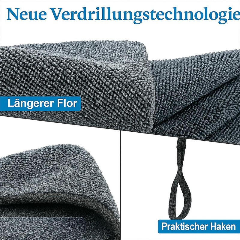 Kemes Microfibre Car Cloths, Double-Sided with 600 GSM Drying Cloth,