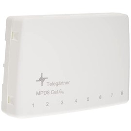 Telegärtner H02000A0103 Cat6a White network junction box H02000A0103, Cat6a, White, Acrylonitrile butadiene styrene (ABS), RoHS, 164 mm, 110 mm