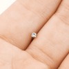 PiercedOff Titanium L Bend Nose Stud with Clear CZ -
