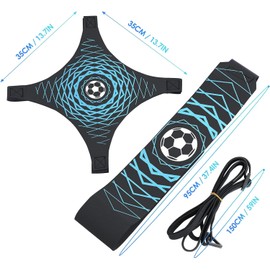 GIEMIT Football Kick Trainer Soccer Training Belt Rebounder Training AIDS for Kids Youth Adults Universal Fits Ball Size 3 4 5