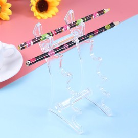 Cabilock 2pcs Acrylic Pen Holder Removable Pencil Marker Display Stand Clear Desk Makeup Brush Pen Rack Organizer for Make Up Brush Hair Brush School Office Home Store