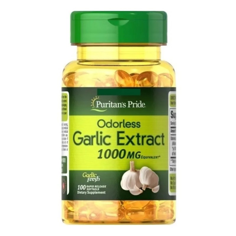 Ajos Garlic Odorless 1000mg 100 Capsulas Blandas