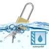 Nutabevr Pack of 3 32 mm Long Bar Padlock, Weatherproof