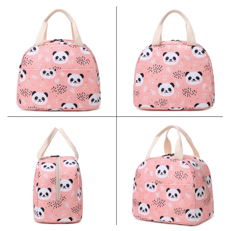 Panda - Bolsa de almuerzo aislada para mujer, reutilizable, para