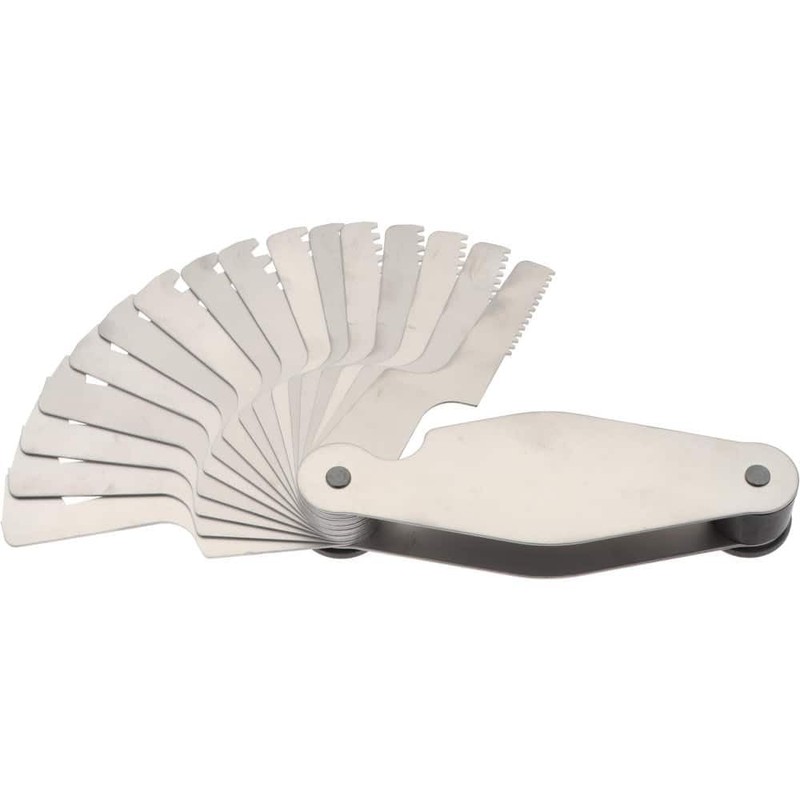 SPI 30-187-9 Stainless Steel Acme Screw Pitch Gage: 16-Leaf, 1