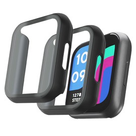 TUDIA [2Pack] Full Coverage Protective Case Compatible for Wyze Smart Watch 47mm, Tough Full Body Case with Screen Protector Hard PC Bubble-Free Anti Fingerprint Clear Case Cover