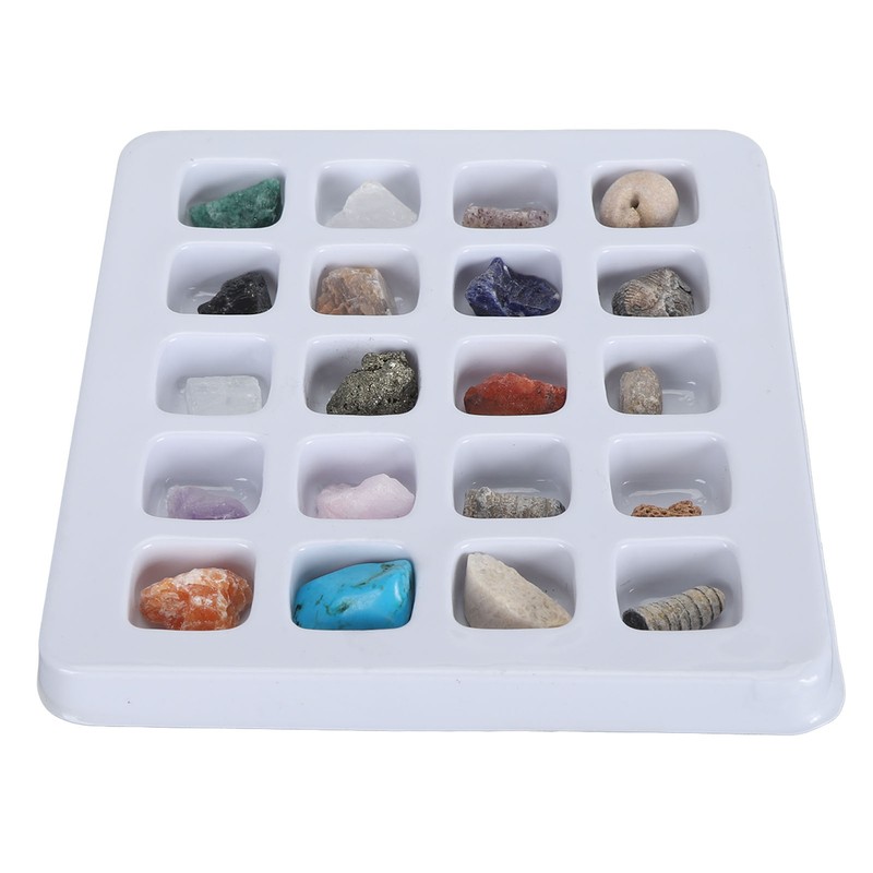 20pcs Rock Stone Colletction Kit for Boys Girls Exquisite Science