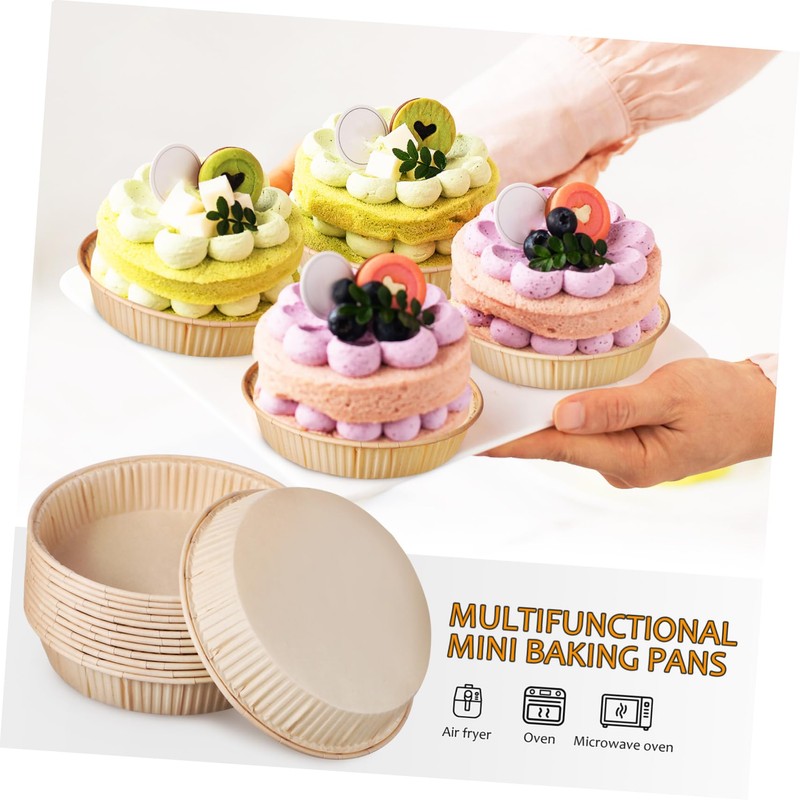 Alipis 100 Pcs Mini and Pie Pans Round Bottom Easy