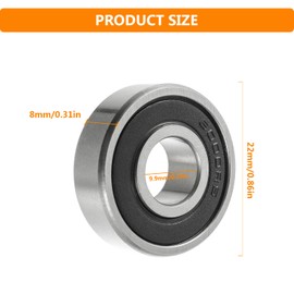 HUAREW 6000 2RS Ball Bearings, Made of Bearing Steel, 10 mm x 26 mm x 8 mm, Double Shielded Deep Groove Ball Bearings for DIY, Lathes, Motors, 3D Printers, Milling Machines, Various Mechanical