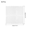 Sourcing Map 50pcs White Satin Polyester Square Table Napkins, 17x17