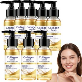 Suero de colágeno para la cara, suero antienvejecimiento para estirar la piel, reafirmante, hidratante, reduce las líneas finas y las arrugas, aclara, colágeno para mujeres, todo tipo de piel (8Pcs)