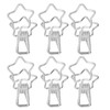 100Pcs Star Binder Clips Hollow Out Cartoon Style Strong Clamping