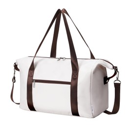 for Ryanair Cabin Bag 40x20x25 Underseat Ryan Air Bag Foldable Travel Duffel Hospital Bag Carry on Hand Luggage Holdall Tote Weekend Overnight Bag for Women and Men 20L (Dark Brown)