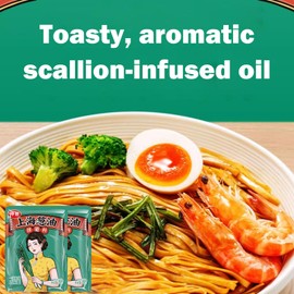 Scallion Sauce, 150g / 5.29oz Gluten-Free Scallion Paste, 3-minute Scallion Oil Mixed Noodles, Savory Green Onion Infused Oil for Asian Plant Based Sauce Marinade Stir Fry Vegetables ( Pack of 10 )